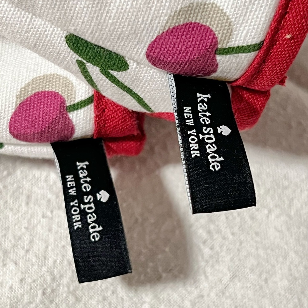 Kate Spade Red and White Cherry Oven Mitts - Picture 4 of 4